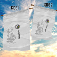 Custom New Caledonia Football Garden Flag Allez Les Cagous White Version - Polynesian Pride