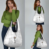 Custom New Caledonia Football Grocery Bag Allez Les Cagous White Version - Polynesian Pride