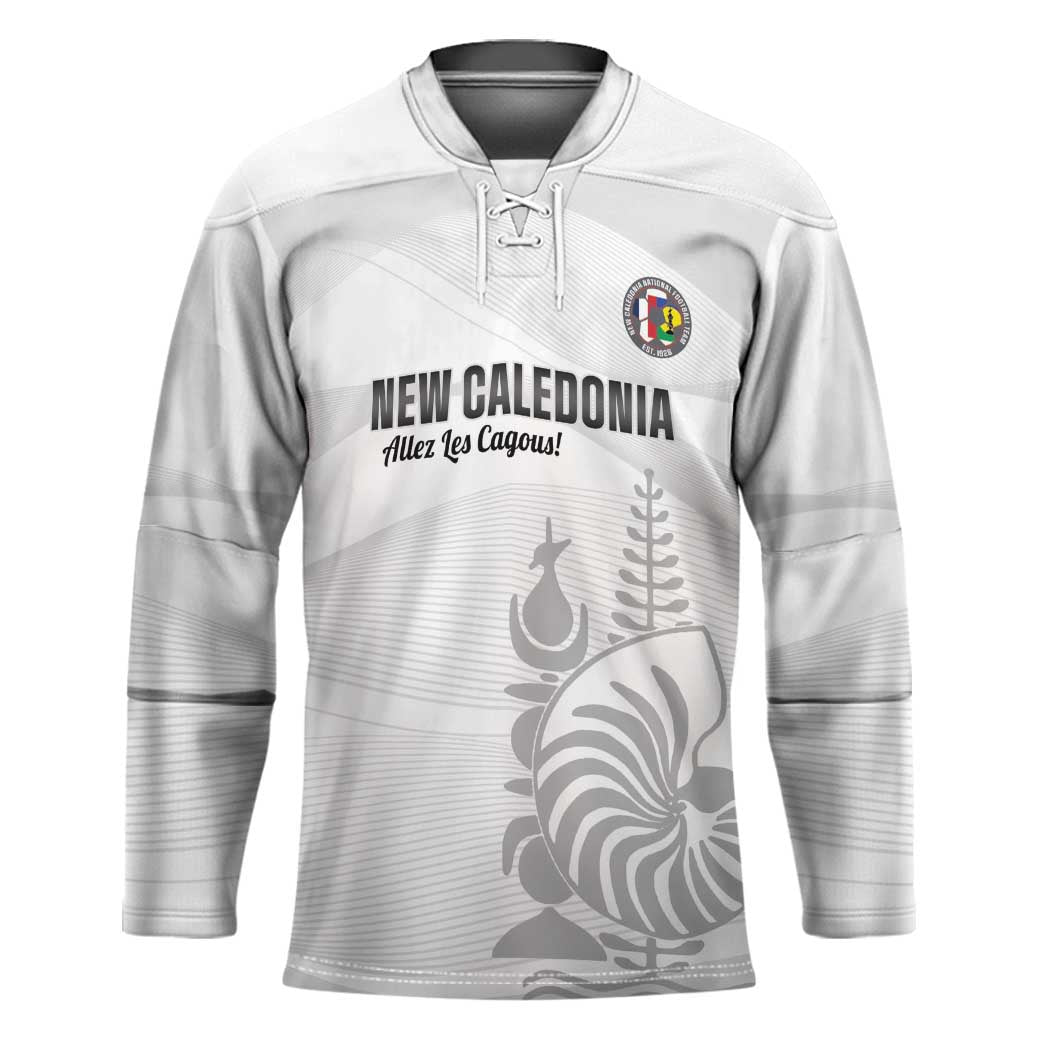 Custom New Caledonia Football Hockey Jersey Allez Les Cagous White Version LT14 Unisex White - Polynesian Pride