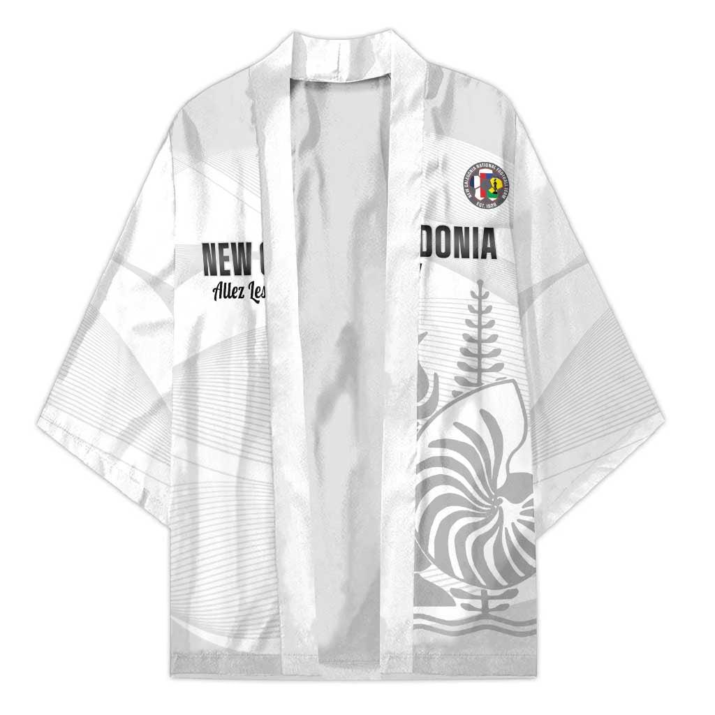 Custom New Caledonia Football Kimono Allez Les Cagous White Version - Polynesian Pride
