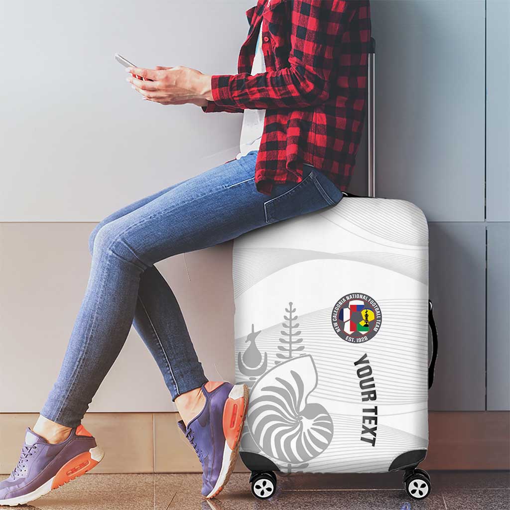 Custom New Caledonia Football Luggage Cover Allez Les Cagous White Version - Polynesian Pride