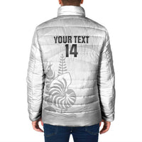 Custom New Caledonia Football Padded Jacket Allez Les Cagous White Version LT14 - Polynesian Pride