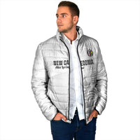 Custom New Caledonia Football Padded Jacket Allez Les Cagous White Version LT14 - Polynesian Pride