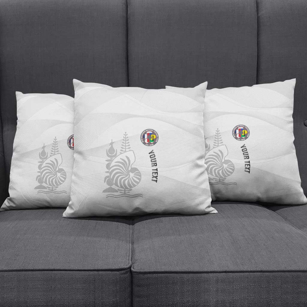 Custom New Caledonia Football Pillow Cover Allez Les Cagous White Version - Polynesian Pride