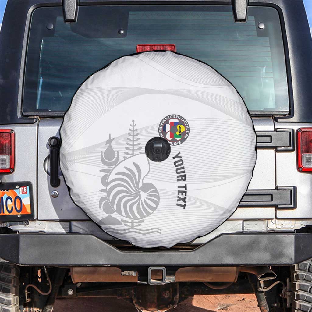 Custom New Caledonia Football Spare Tire Cover Allez Les Cagous White Version LT14 White - Polynesian Pride