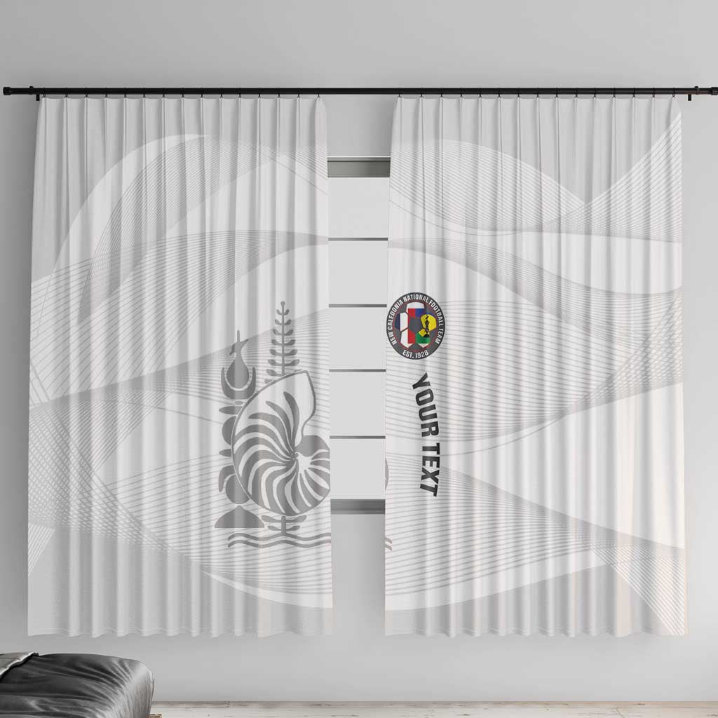 Custom New Caledonia Football Window Curtain Allez Les Cagous White Version LT14 With Hooks White - Polynesian Pride