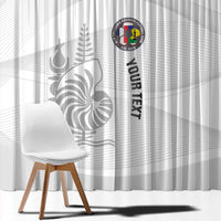 Custom New Caledonia Football Window Curtain Allez Les Cagous White Version - Polynesian Pride