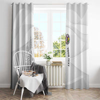 Custom New Caledonia Football Window Curtain Allez Les Cagous White Version - Polynesian Pride