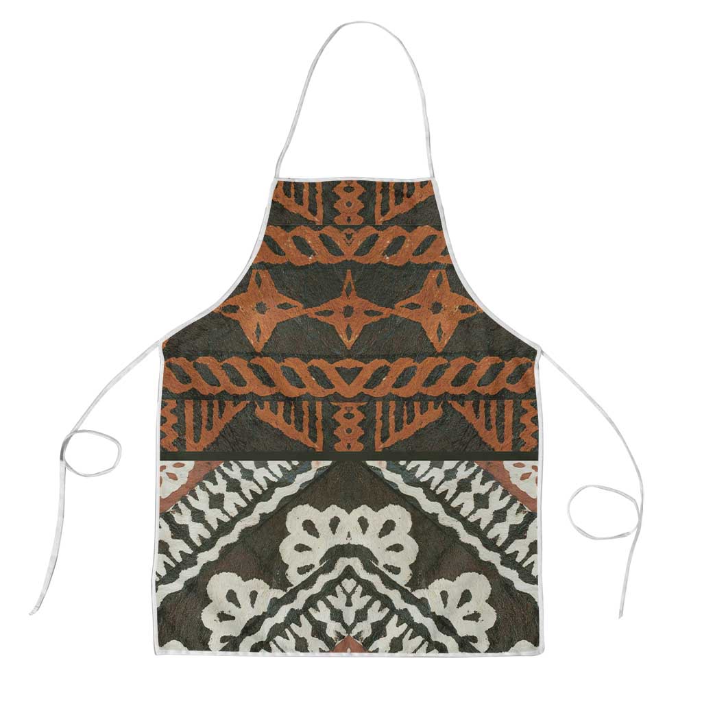 Bula Fiji Tapa Apron Fijian Masi Vintage Vibes LT14 Brown - Polynesian Pride