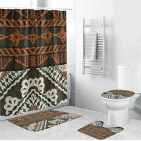 Bula Fiji Tapa Bathroom Set Fijian Masi Vintage Vibes - Polynesian Pride