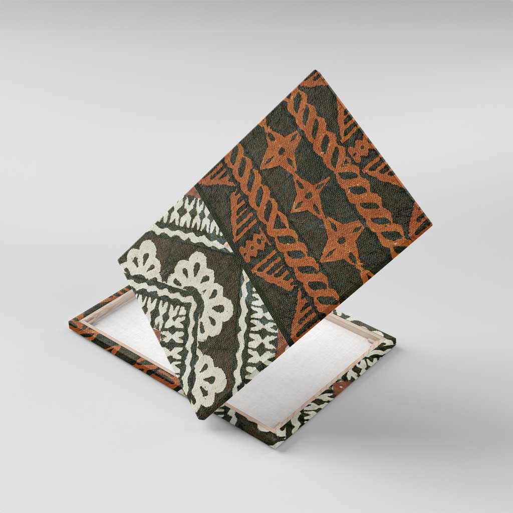 Bula Fiji Tapa Canvas Wall Art Fijian Masi Vintage Vibes - Polynesian Pride