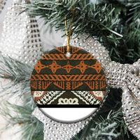 Bula Fiji Tapa Ceramic Ornament Fijian Masi Vintage Vibes - Polynesian Pride