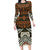 Bula Fiji Tapa Family Matching Long Sleeve Bodycon Dress and Hawaiian Shirt Fijian Masi Vintage Vibes - Polynesian Pride