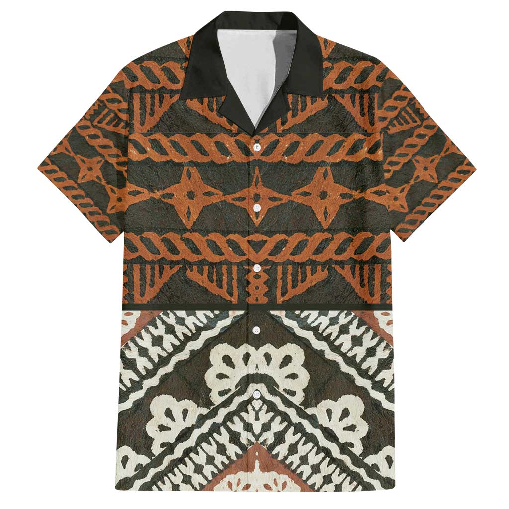 Bula Fiji Tapa Family Matching Off Shoulder Short Dress and Hawaiian Shirt Fijian Masi Vintage Vibes - Polynesian Pride