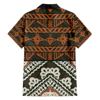 Bula Fiji Tapa Family Matching Short Sleeve Bodycon Dress and Hawaiian Shirt Fijian Masi Vintage Vibes - Polynesian Pride