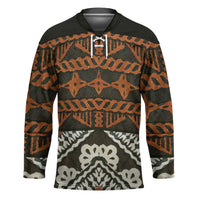 Bula Fiji Tapa Hockey Jersey Fijian Masi Vintage Vibes - Polynesian Pride