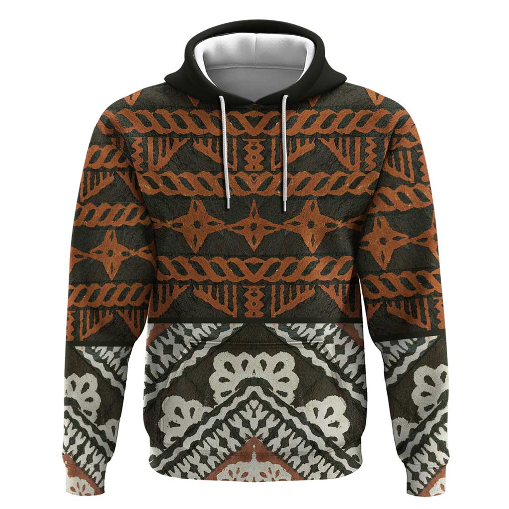 Bula Fiji Tapa Hoodie Fijian Masi Vintage Vibes - Polynesian Pride