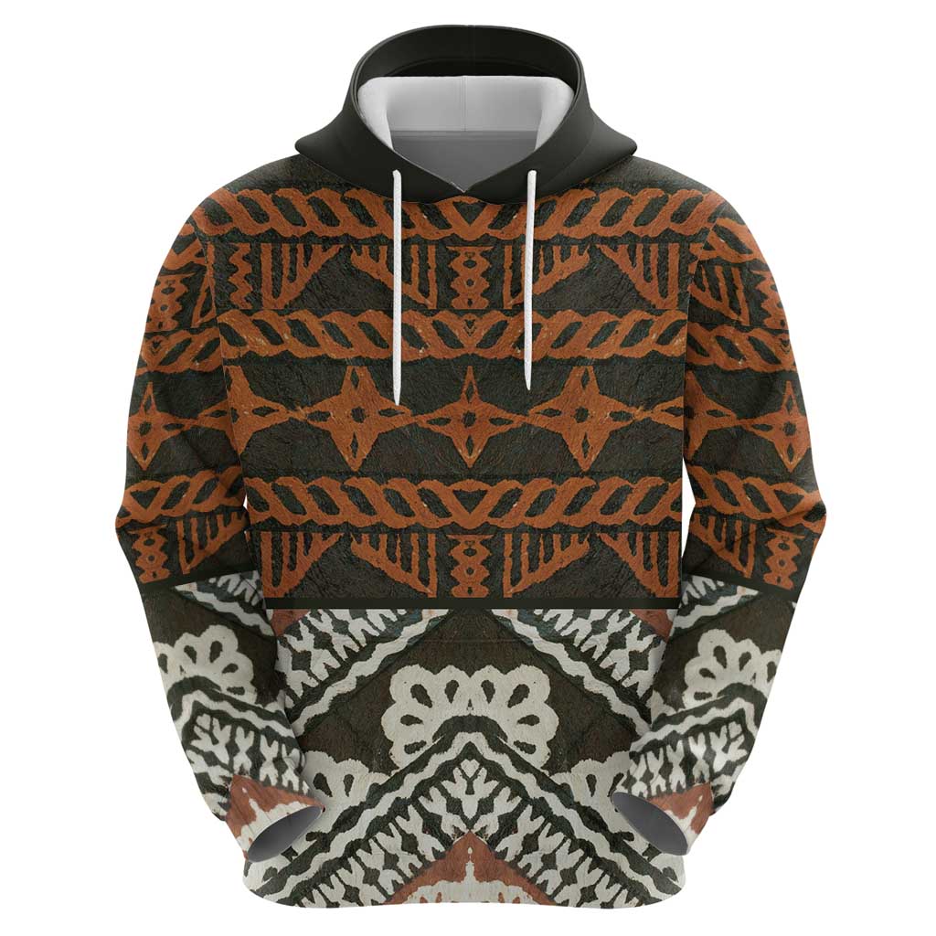Bula Fiji Tapa Hoodie Fijian Masi Vintage Vibes - Polynesian Pride