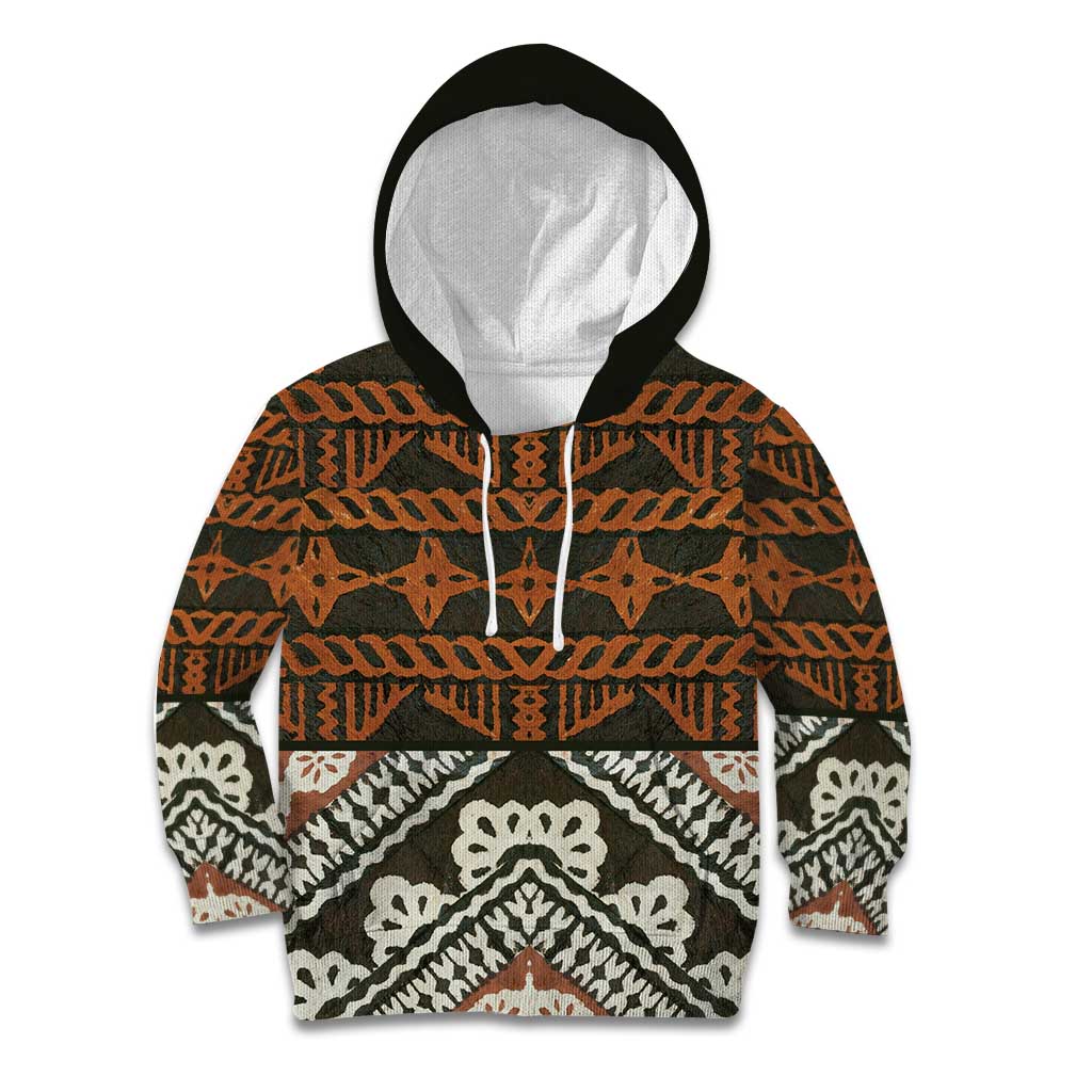 Bula Fiji Tapa Kid Hoodie Fijian Masi Vintage Vibes - Polynesian Pride