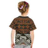 Bula Fiji Tapa Kid T Shirt Fijian Masi Vintage Vibes - Polynesian Pride
