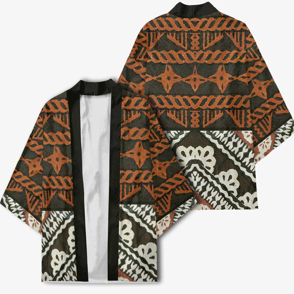 Bula Fiji Tapa Kimono Fijian Masi Vintage Vibes - Polynesian Pride