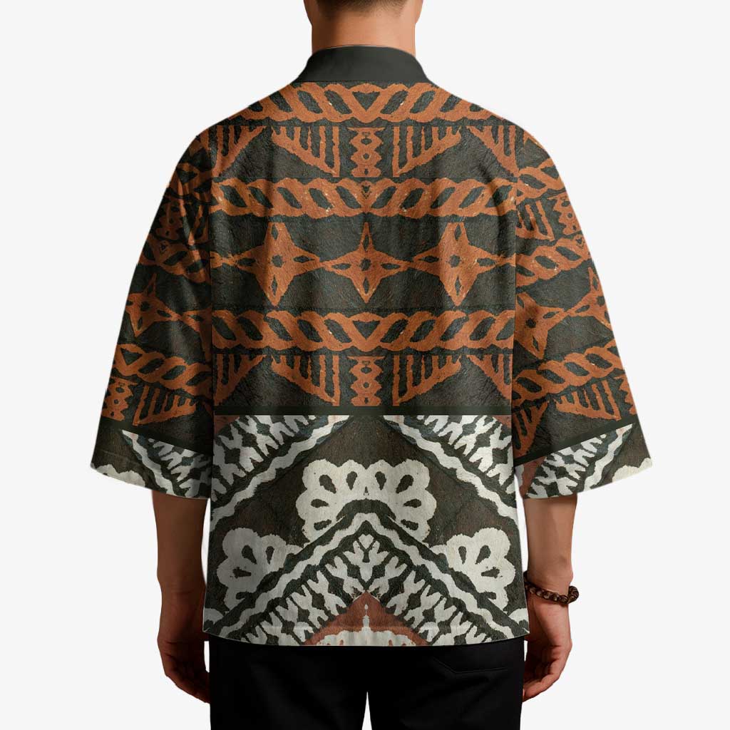 Bula Fiji Tapa Kimono Fijian Masi Vintage Vibes - Polynesian Pride