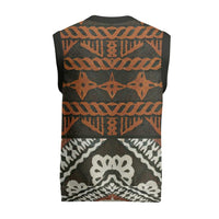 Bula Fiji Tapa Christmas Knitted V-Neck Vest Fijian Masi Vintage Vibes - Polynesian Pride