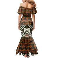 Bula Fiji Tapa Mermaid Dress Fijian Masi Vintage Vibes - Polynesian Pride