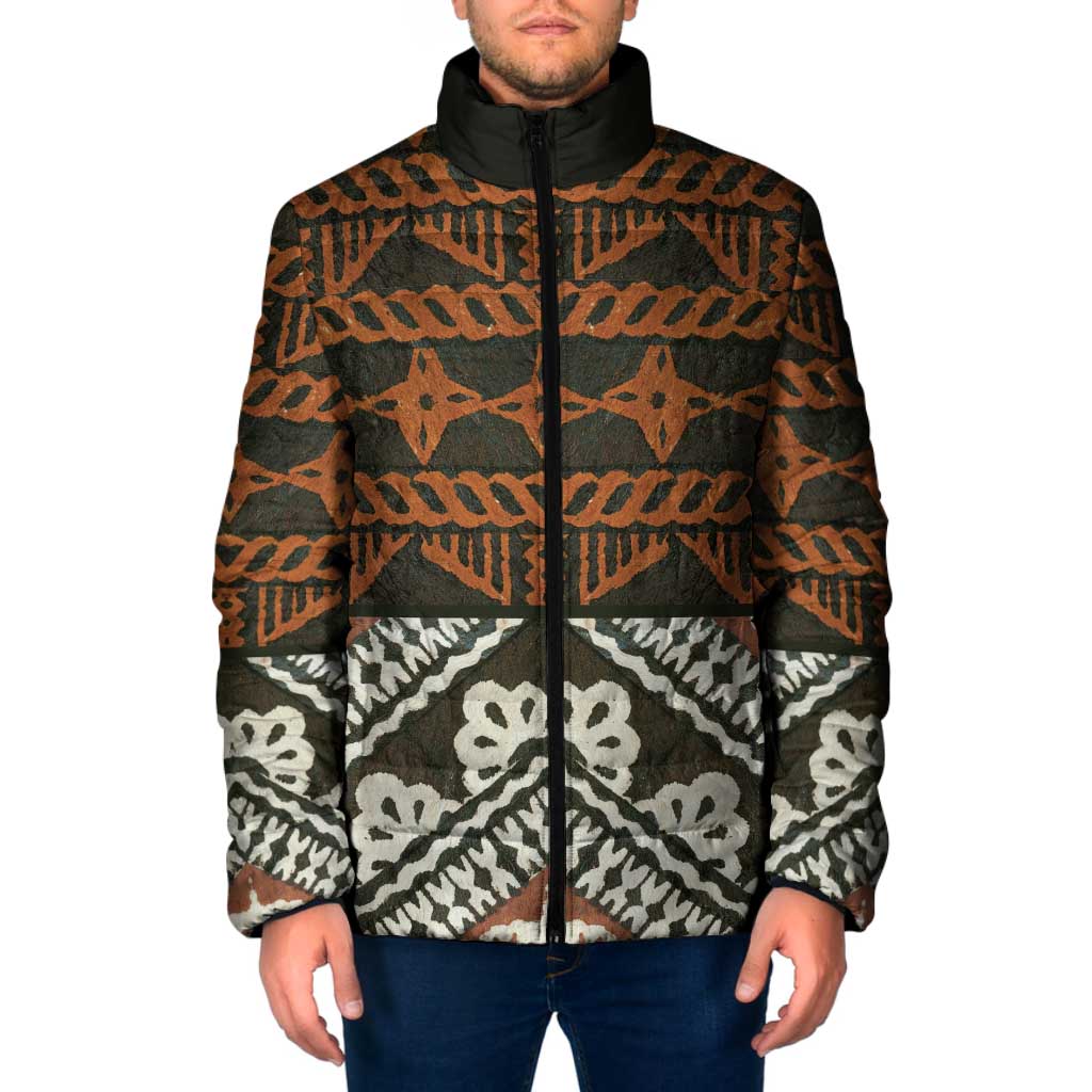 Bula Fiji Tapa Padded Jacket Fijian Masi Vintage Vibes - Polynesian Pride