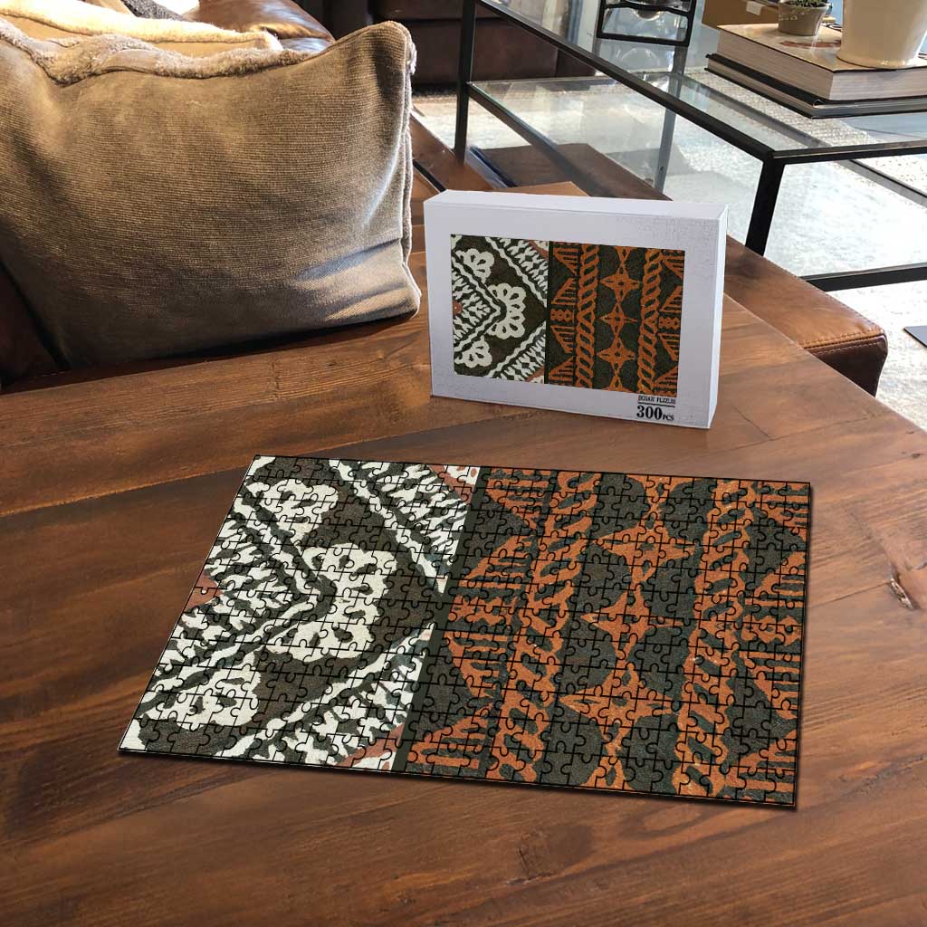 Bula Fiji Tapa Puzzle Fijian Masi Vintage Vibes - Polynesian Pride