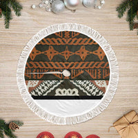 Bula Fiji Tapa Tree Skirt Fijian Masi Vintage Vibes LT14 Fringed Brown - Polynesian Pride