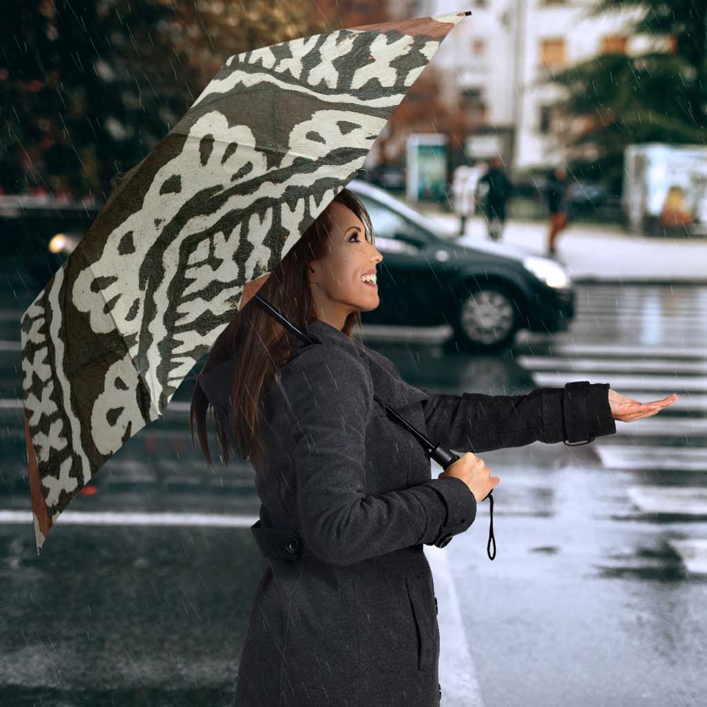 Bula Fiji Tapa Umbrella Fijian Masi Vintage Vibes - Polynesian Pride