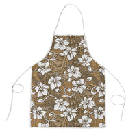 Kuvui Bula Fiji Apron Fijian Tapa Seamless Hibiscus LT14 Brown - Polynesian Pride