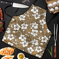 Kuvui Bula Fiji Apron Fijian Tapa Seamless Hibiscus LT14 Brown - Polynesian Pride