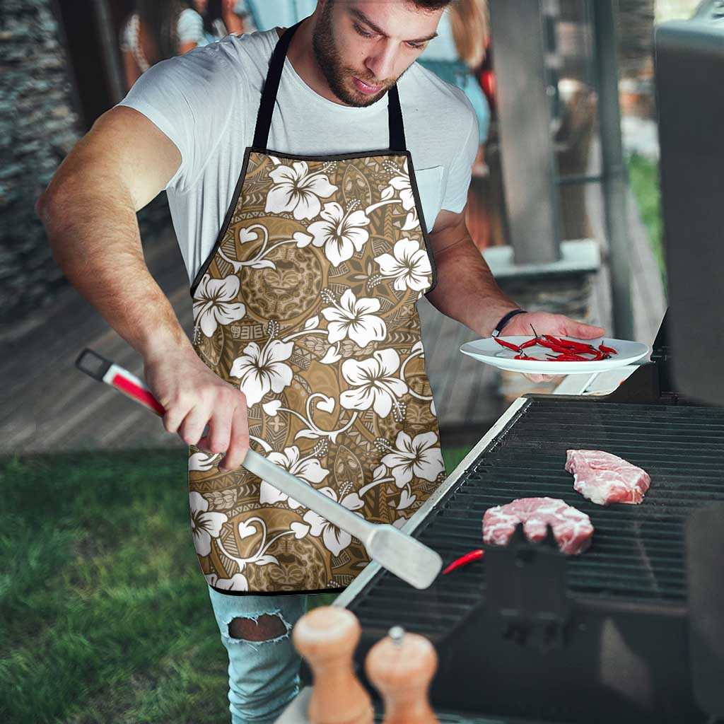 Kuvui Bula Fiji Apron Fijian Tapa Seamless Hibiscus LT14 - Polynesian Pride