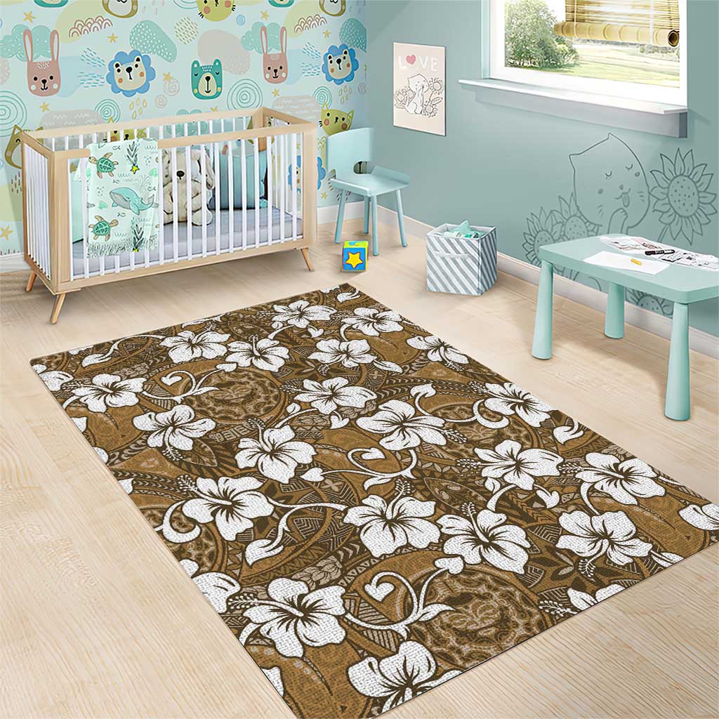 Kuvui Bula Fiji Area Rug Fijian Tapa Seamless Hibiscus - Polynesian Pride