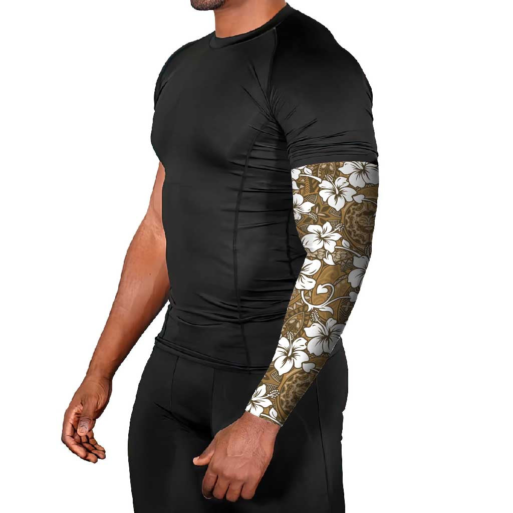 Kuvui Bula Fiji Arm Sleeves Fijian Tapa Seamless Hibiscus LT14 - Polynesian Pride