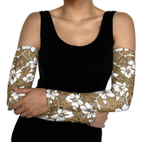 Kuvui Bula Fiji Arm Sleeves Fijian Tapa Seamless Hibiscus LT14 - Polynesian Pride