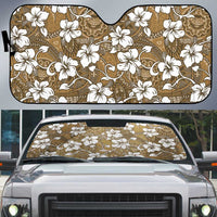 Kuvui Bula Fiji Auto Sun Shade Fijian Tapa Seamless Hibiscus - Polynesian Pride