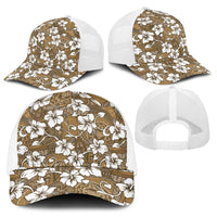 Kuvui Bula Fiji Baseball Net Cap Fijian Tapa Seamless Hibiscus - Polynesian Pride