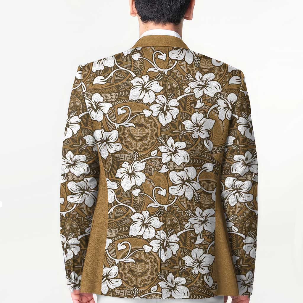 Kuvui Bula Fiji Blazer Fijian Tapa Seamless Hibiscus LT14 - Polynesian Pride