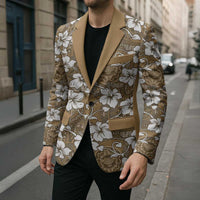Kuvui Bula Fiji Blazer Fijian Tapa Seamless Hibiscus LT14 - Polynesian Pride