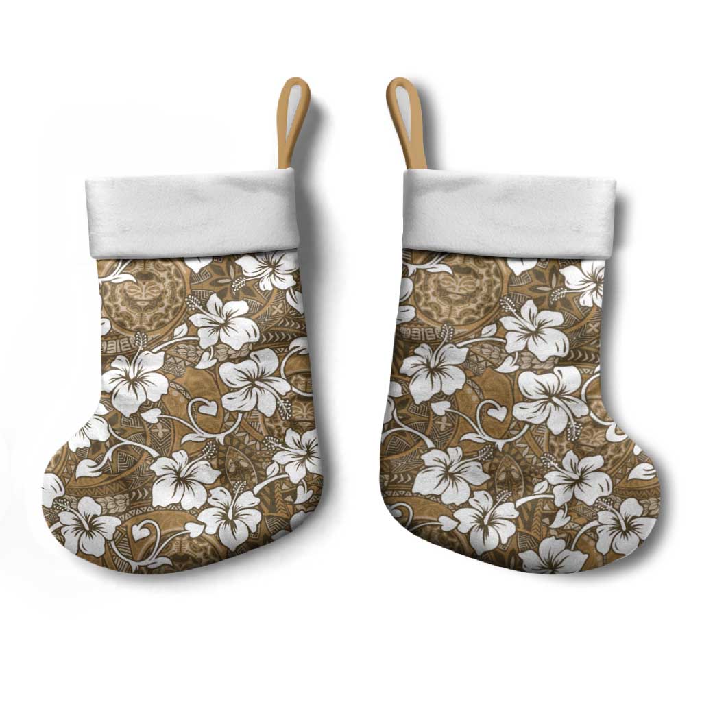 Kuvui Bula Fiji Christmas Stocking Fijian Tapa Seamless Hibiscus LT14 - Polynesian Pride