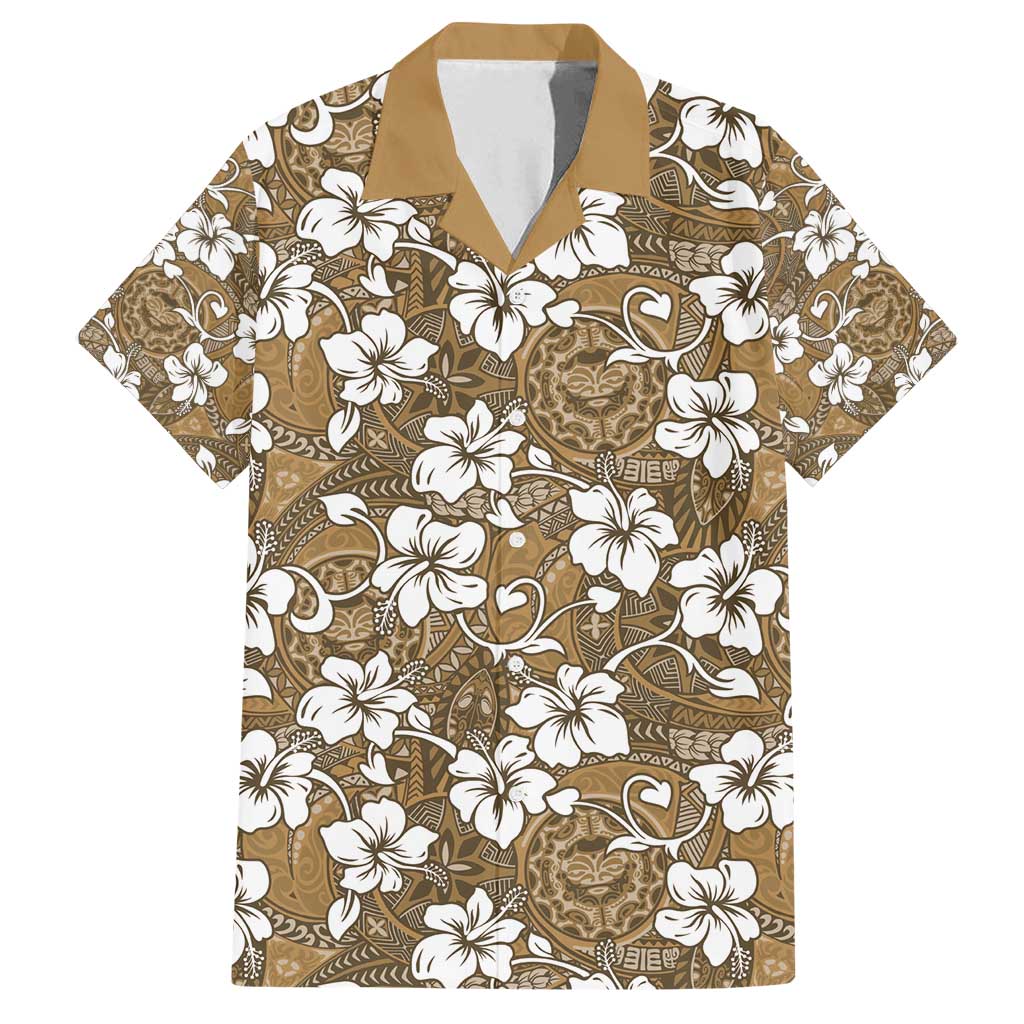 Kuvui Bula Fiji Family Matching Long Sleeve Bodycon Dress and Hawaiian Shirt Fijian Tapa Seamless Hibiscus - Polynesian Pride
