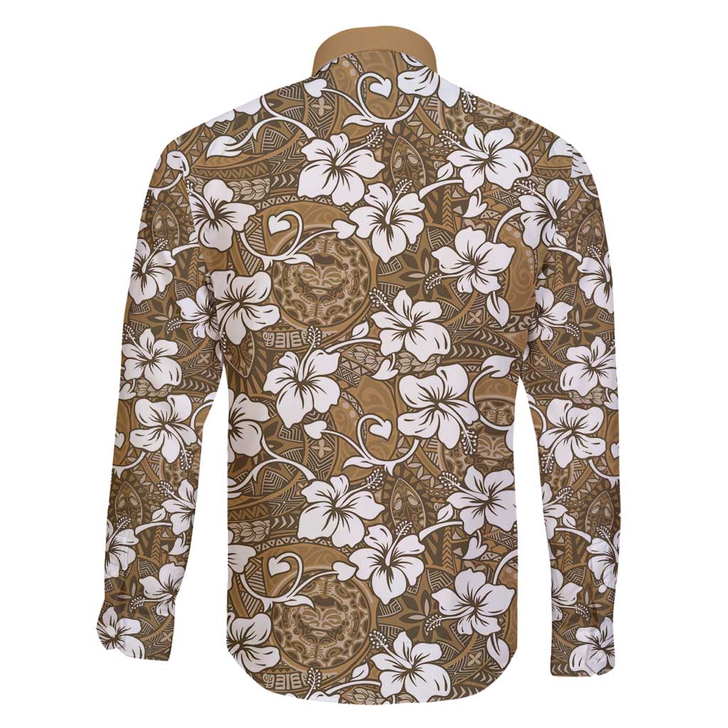 Kuvui Bula Fiji Family Matching Off Shoulder Maxi Dress and Hawaiian Shirt Fijian Tapa Seamless Hibiscus - Polynesian Pride