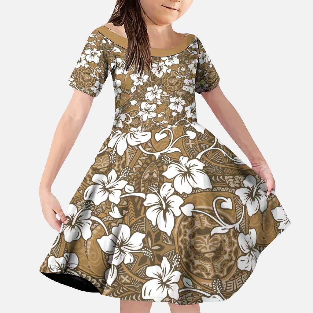 Kuvui Bula Fiji Family Matching Short Sleeve Bodycon Dress and Hawaiian Shirt Fijian Tapa Seamless Hibiscus - Polynesian Pride