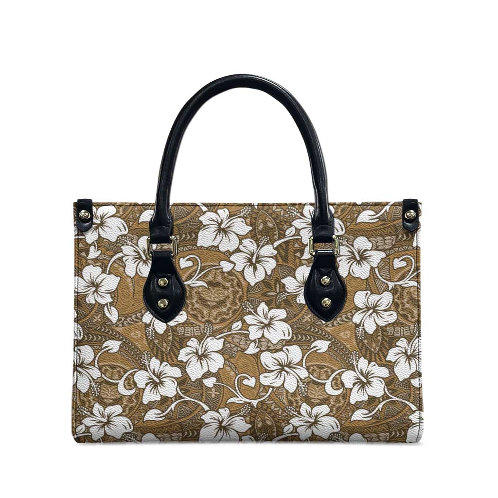 Kuvui Bula Fiji Leather Bag Fijian Tapa Seamless Hibiscus LT14 - Polynesian Pride