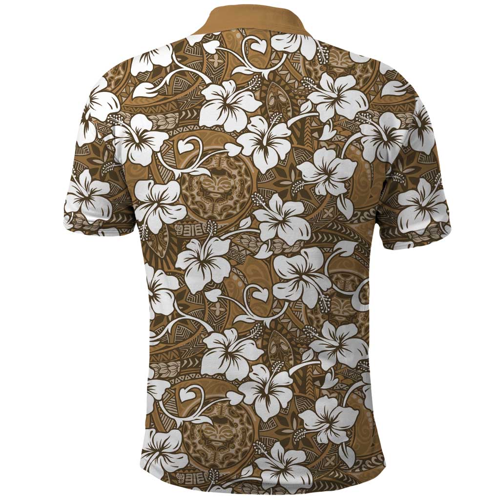 Kuvui Bula Fiji Polo Shirt Fijian Tapa Seamless Hibiscus - Polynesian Pride