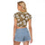 Kuvui Bula Fiji Raglan Cropped T Shirt Fijian Tapa Seamless Hibiscus - Polynesian Pride