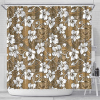 Kuvui Bula Fiji Shower Curtain Fijian Tapa Seamless Hibiscus LT14 - Polynesian Pride